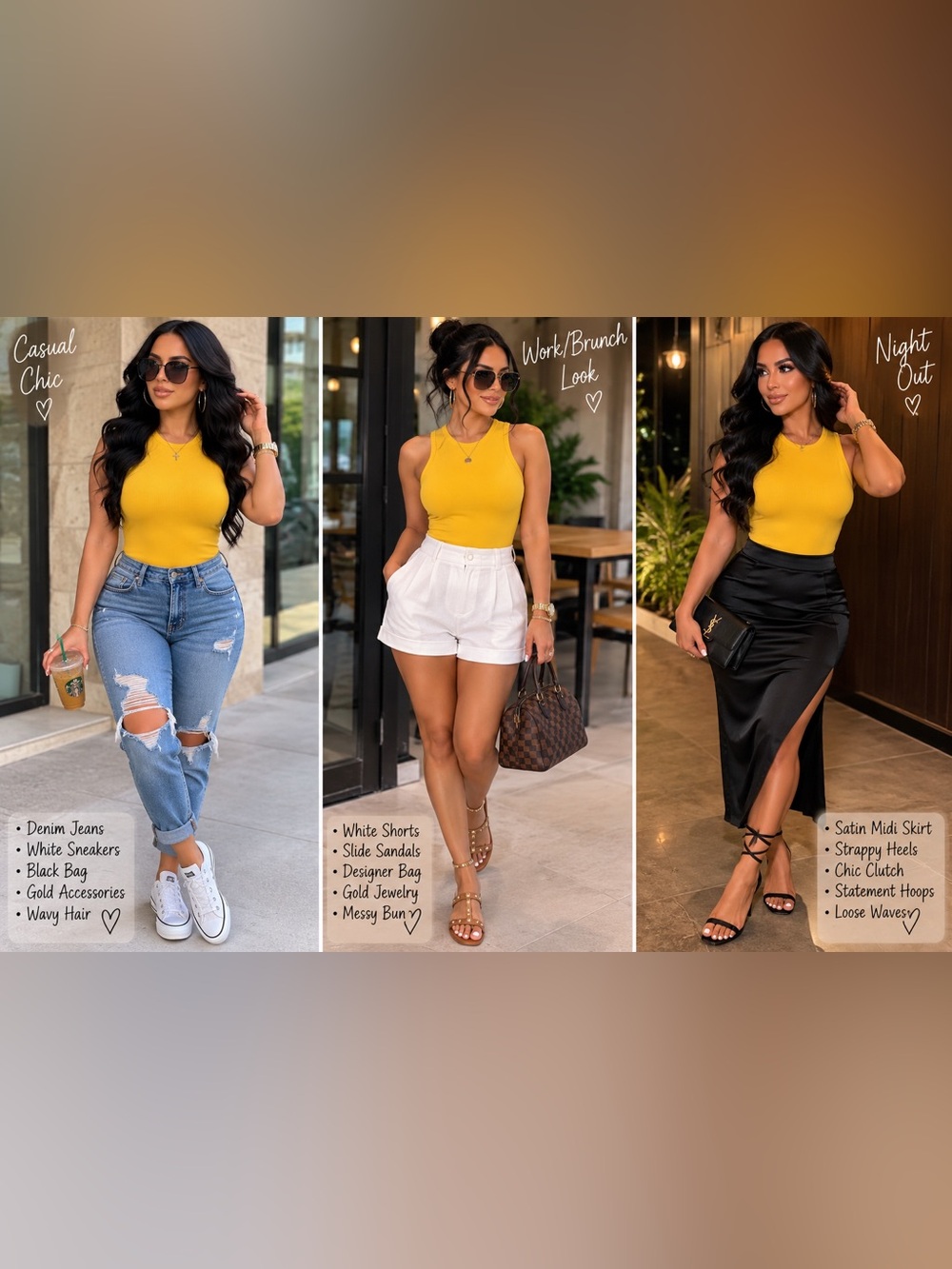 a.n.a Ribbed Yellow Tank Top | Size Medium
